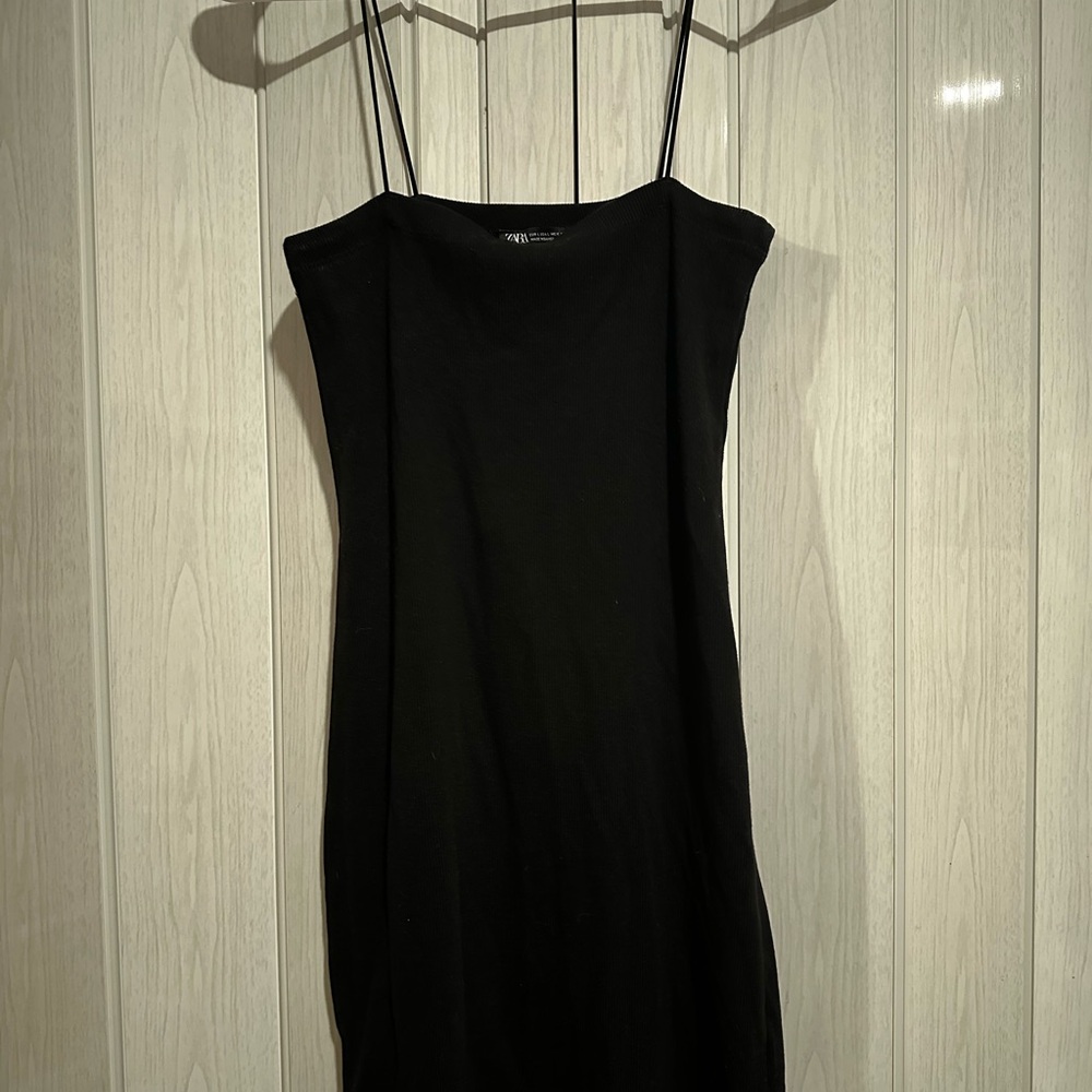 Zara Black Spaghetti Strap Dress